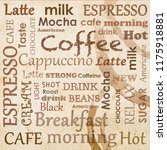 coffee beans background | Shutterstock . vector #1175918881