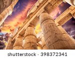 great hypostyle hall and clouds ... | Shutterstock . vector #398372341