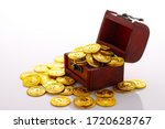 Gold coins and treasure chest