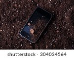 Smart Phone Dirty With Soil