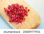 Red Pomegranate Pips On A...