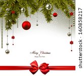 christmas background with fir... | Shutterstock .eps vector #160858217