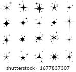 set of isolated monochrome... | Shutterstock .eps vector #1677837307