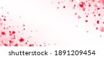 red hearts confetti on light... | Shutterstock .eps vector #1891209454
