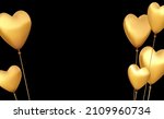 3d golden realistic balloons in ... | Shutterstock .eps vector #2109960734