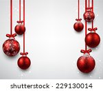 Set Of Red Christmas Balls...