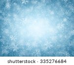 Winter Blue Background With...