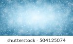 blue winter banner with snow.... | Shutterstock .eps vector #504125074