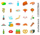 european food icons set.... | Shutterstock . vector #1102025864