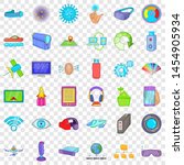broadcasting technology icons... | Shutterstock . vector #1454905934