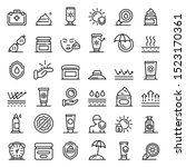 uv protection icons set.... | Shutterstock .eps vector #1523170361