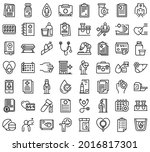 medical examination icons set... | Shutterstock .eps vector #2016817301