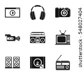 electronic devices icons set.... | Shutterstock . vector #548027404