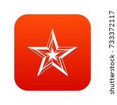 star icon digital red for any... | Shutterstock .eps vector #733372117
