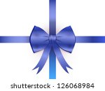the blue ribbon with a bow | Shutterstock .eps vector #126068984