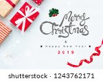 merry christmas and happy new... | Shutterstock . vector #1243762171