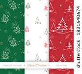 christmas tree seamless pattern ... | Shutterstock .eps vector #1831640674