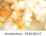 Abstract Gold Bokeh With Snow ...