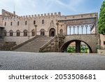 Small photo of VITERBO, ITALY - 24 JUNE 2021 - Papal Palace: the main attraction of Viterbo, the palace hosted the papacy for about two decades in the 13th century