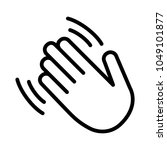 hand wave   waving hi or hello... | Shutterstock .eps vector #1049101877