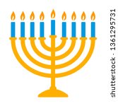 hanukkah menorah candelabrum... | Shutterstock .eps vector #1361295731