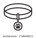 pet collar or dog collar with... | Shutterstock .eps vector #1768648511