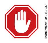 Adblock Or Red Stop Sign Icon...