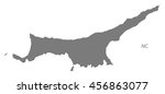 northern cyprus map grey | Shutterstock .eps vector #456863077