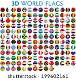 country flags of the world   3d ... | Shutterstock . vector #199602161