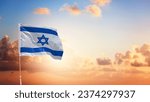Israel flag with a star of...