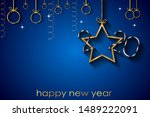 2020 happy new year background... | Shutterstock . vector #1489222091