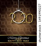 2020 merry christmas background ... | Shutterstock .eps vector #1491990227