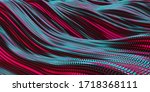 colorful liquid metallic wavy... | Shutterstock . vector #1718368111