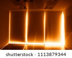 closed office blinds sunset... | Shutterstock . vector #1113879344