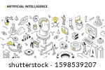 concept of artificial... | Shutterstock .eps vector #1598539207