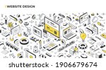 website design concept. cross... | Shutterstock .eps vector #1906679674