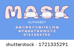 cute cartoon alphabet in white... | Shutterstock .eps vector #1721335291