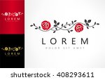 roses flower logo | Shutterstock .eps vector #408293611