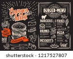 burger restaurant menu on... | Shutterstock .eps vector #1217527807