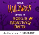 halloween font. typography... | Shutterstock .eps vector #1806881311