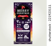 invitation merry christmas.... | Shutterstock .eps vector #221923111