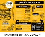 restaurant brochure vector ... | Shutterstock .eps vector #377339134