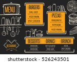 restaurant menu placemat food... | Shutterstock .eps vector #526243501