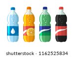 set of plastic bottle of water... | Shutterstock .eps vector #1162525834