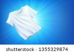 bright white clean clothes ... | Shutterstock .eps vector #1355329874