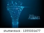 sales funnel designed in 3d... | Shutterstock .eps vector #1355331677