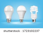 glowing cfl and led light bulbs ... | Shutterstock .eps vector #1723102237