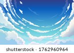 blue sky with white clouds... | Shutterstock .eps vector #1762960964