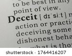 Small photo of Fake Dictionary, Dictionary definition of word Deceit.