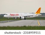 Small photo of PRAGUE, Czech republic - May 13, 2023: Pegasus Airlines (Flypgs) Airbus A321-251NX REG:TC-RBD at Vaclav Havel airport Prague (PRG). Pegasus Airlines (Flypgs) is a Turkish low-cost carrier.